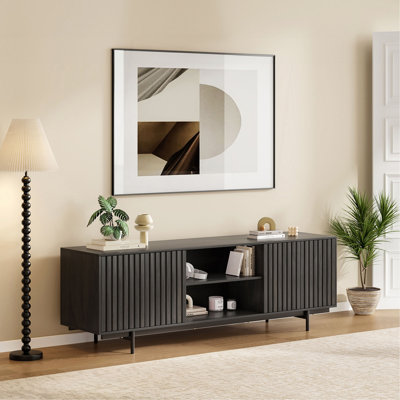 Meuble télé moderne, bois métallique, style maison de campagne, maison