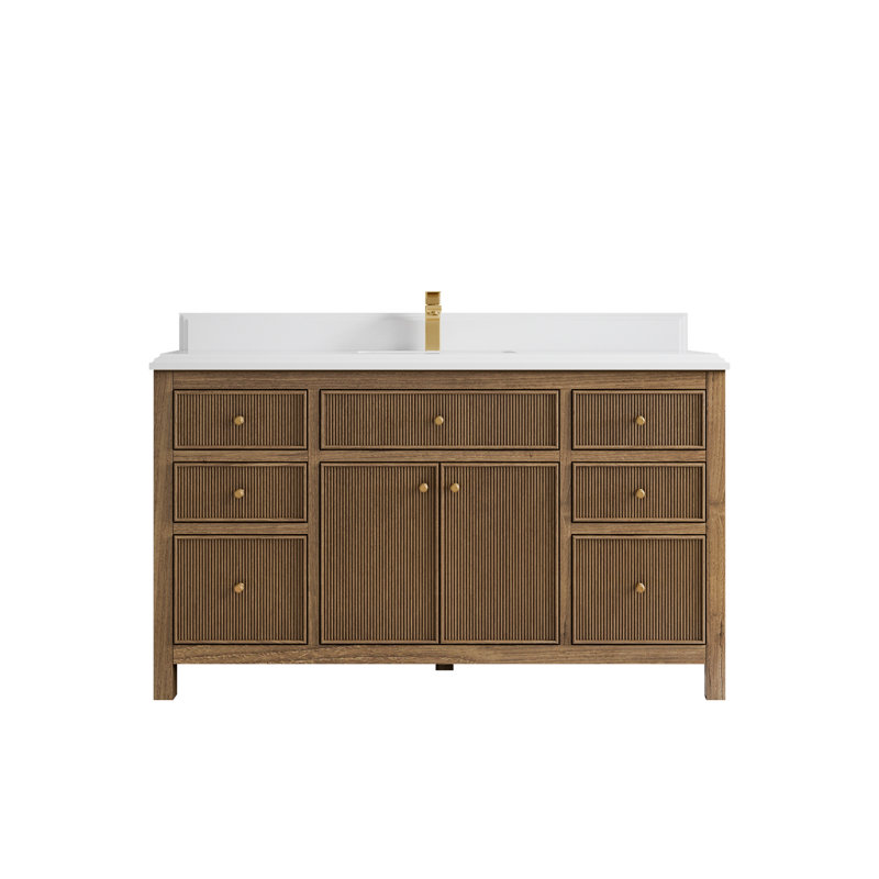 Ensemble de meuble-lavabo simple 60 po Sonoma, Blanc