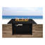 Table de foyer d'extérieur en acier avec couvercle H 25 po x l 42 po