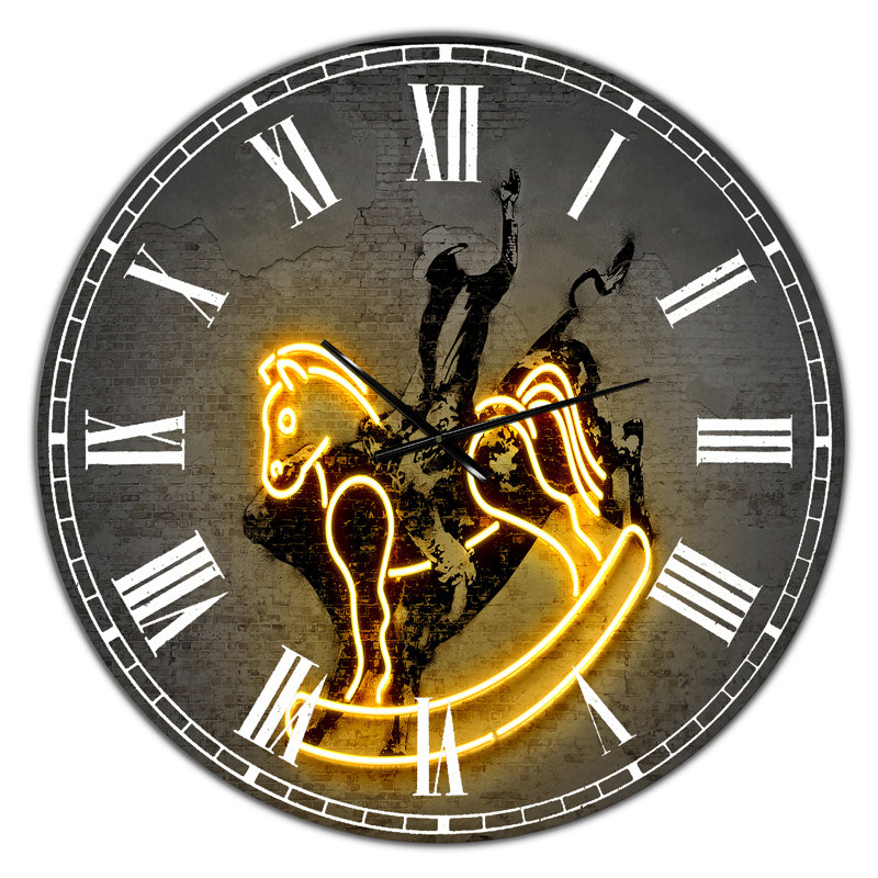 Horloge murale Neon Rodeo, Grand
