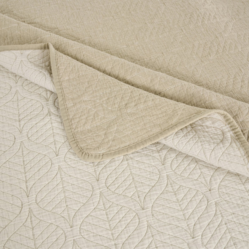 Ensemble de couvre-lit réversible en coton Harper, Full/Queen, Taupe