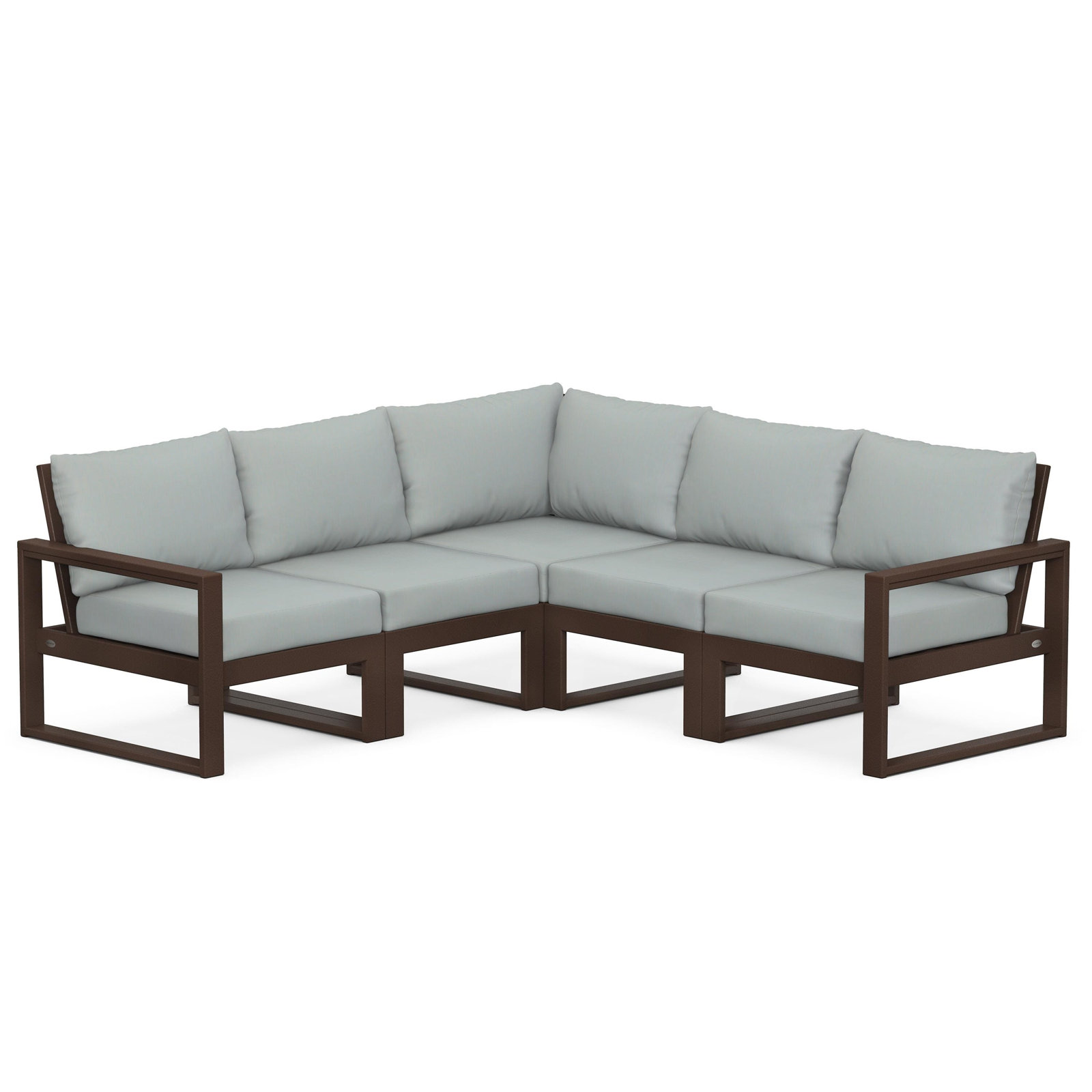 POLYWOOD® Edge 85" Patio Sectional, Spa, Mahogany
