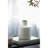 D5.9X7.9" Round White/Gold Vase