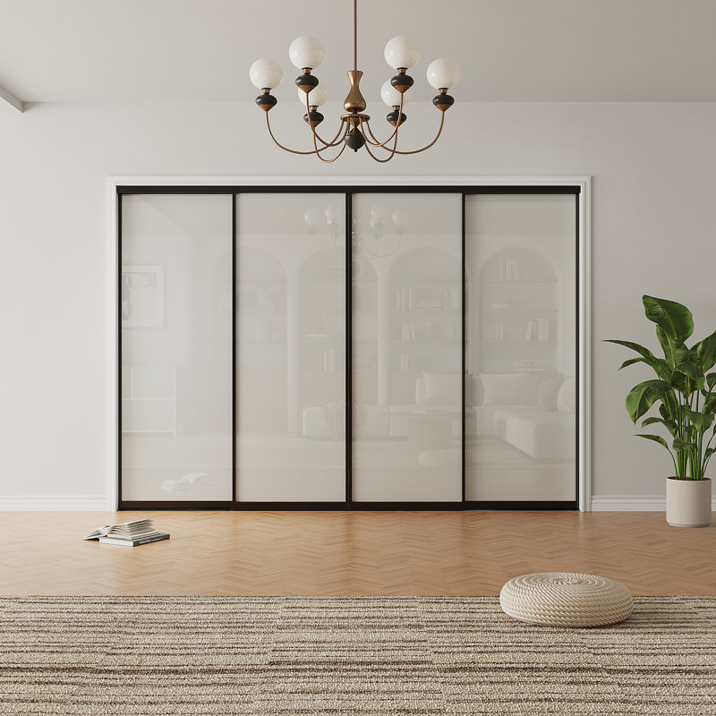 Porte de garde-robe en verre givré 1-Châssis 80 po x l 96 po, L 96 po x H 80 po