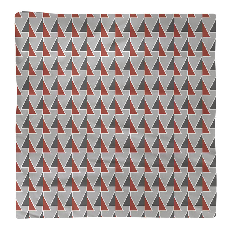 Serviette de table en coton à motif de flèches déplacées, H 0,1 po x l 10 po x P 10 po, Rouge, Croisé en coton