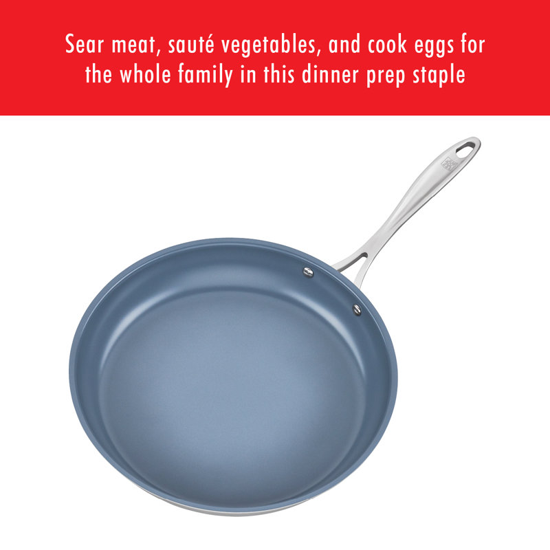 Zwilling Spirit 3-ply Stainless Steel Ceramic Nonstick Fry Pan, 10"