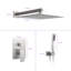 Luxueuse poignée simple 2 jets 10 po Tête de douche murale murale avec robinet de douche à main-108989393