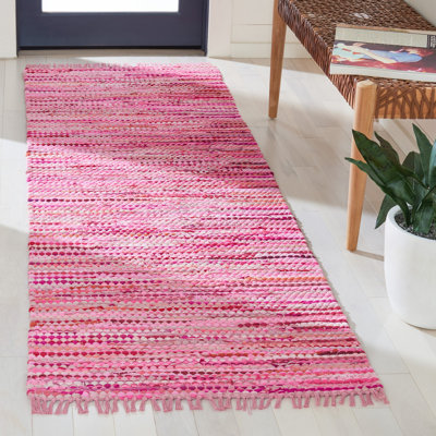 Ashburt Handmade Flatweave Pink Area Rug