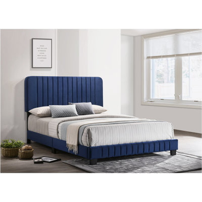 Contemporary Bed Frame, Modern Bed With Headboard