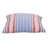16" Blue and Red Striped Cotton Throw Pillow