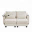 Canapé-lit convertible en Corduroy avec ports USB et deux porte-gobelets-1261429717