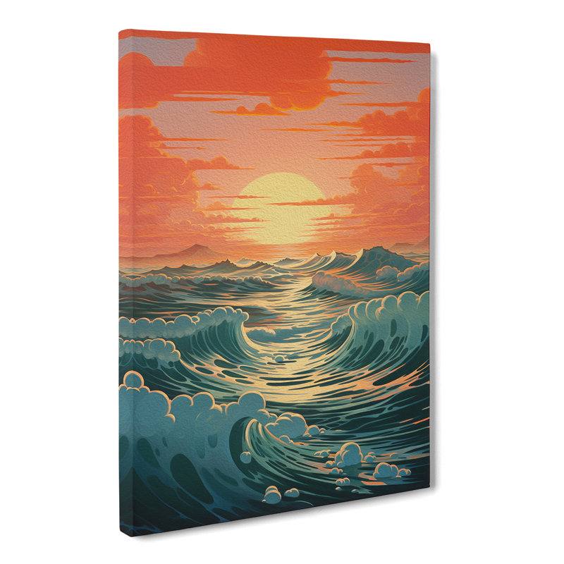 Seascape Modern Art - Wrapped Canvas, 60cm H x 40cm W x 3cm D