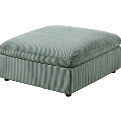 Repose-pieds contemporain en velours côtelé 1pc