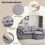 Canapé rembourré souple avec repose-pieds 3 sièges 115 po-715923800