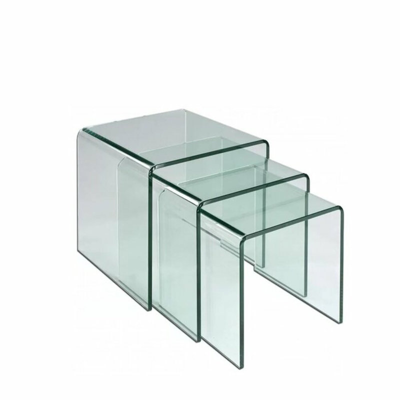 Ahman Glass Top Nesting Tables