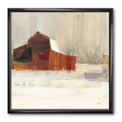 «Winter in the Barns», reproduction d'art sur toile encadrée