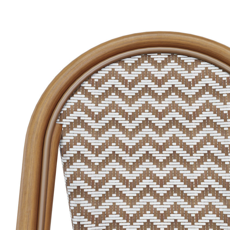 Chaises d'appoint pour l'extérieur, 4, Brun