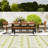 7Pcs Outdoor Dining Set for 8 with Patio Table, 5 Ergonomic Chairs, Removable Cushions and Bench