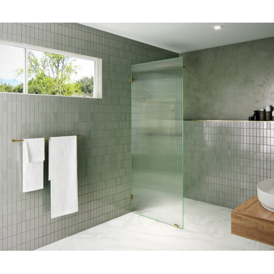 Gaia 32 in. x 78 in. Frameless Fluted Single Fixed Shower Panel -  Glass Warehouse, GW-FL-32-PB