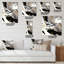 Horloge murale moderne Glam Painted Arcs II-755059892