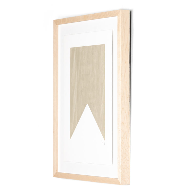Triangle In Taupe Print by The Holly Collective, 40" H x 30" W x 2.5" D