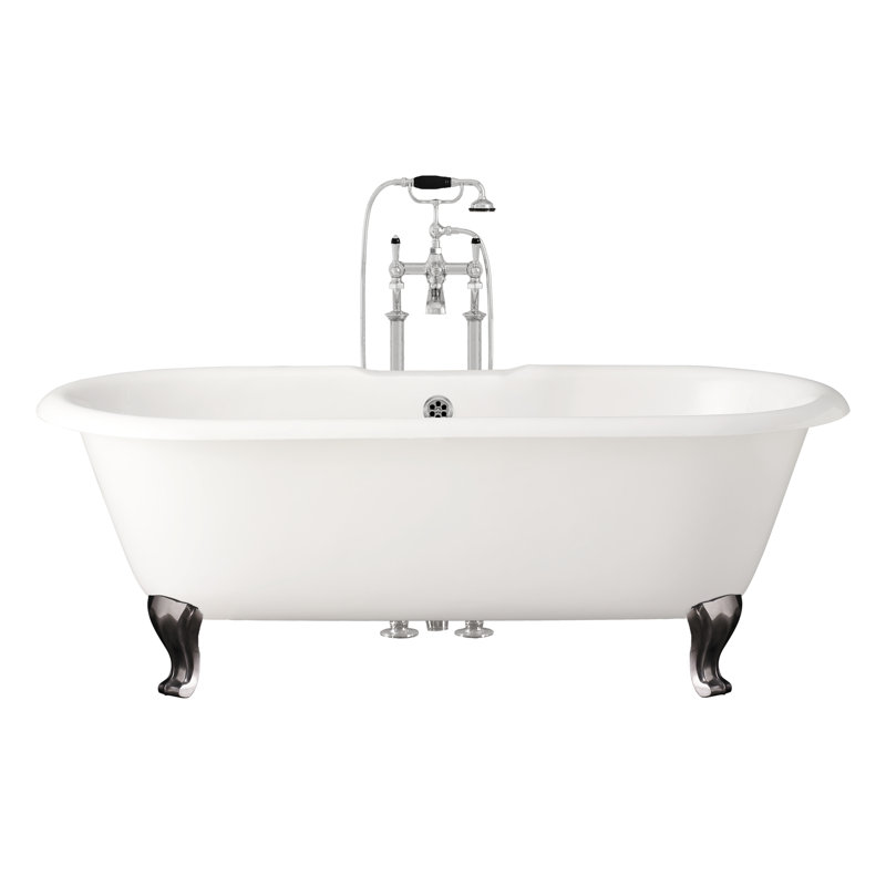 Draycott Bathtub with Decò Feet, Natural Aluminium