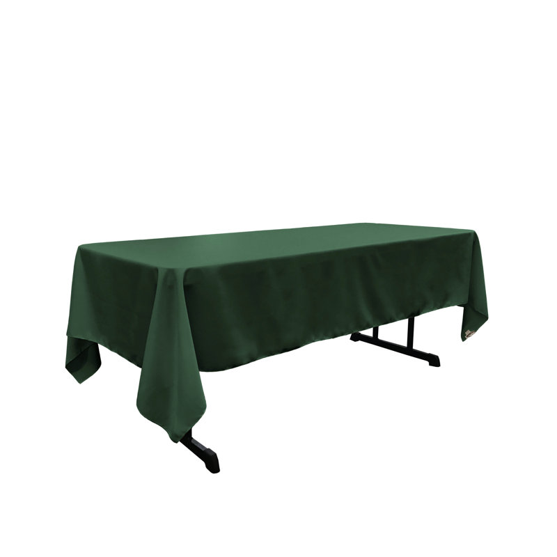 Nappe rectangulaire en polyester résistante aux taches Fisher, Vert forêt, 120 po x 60 po
