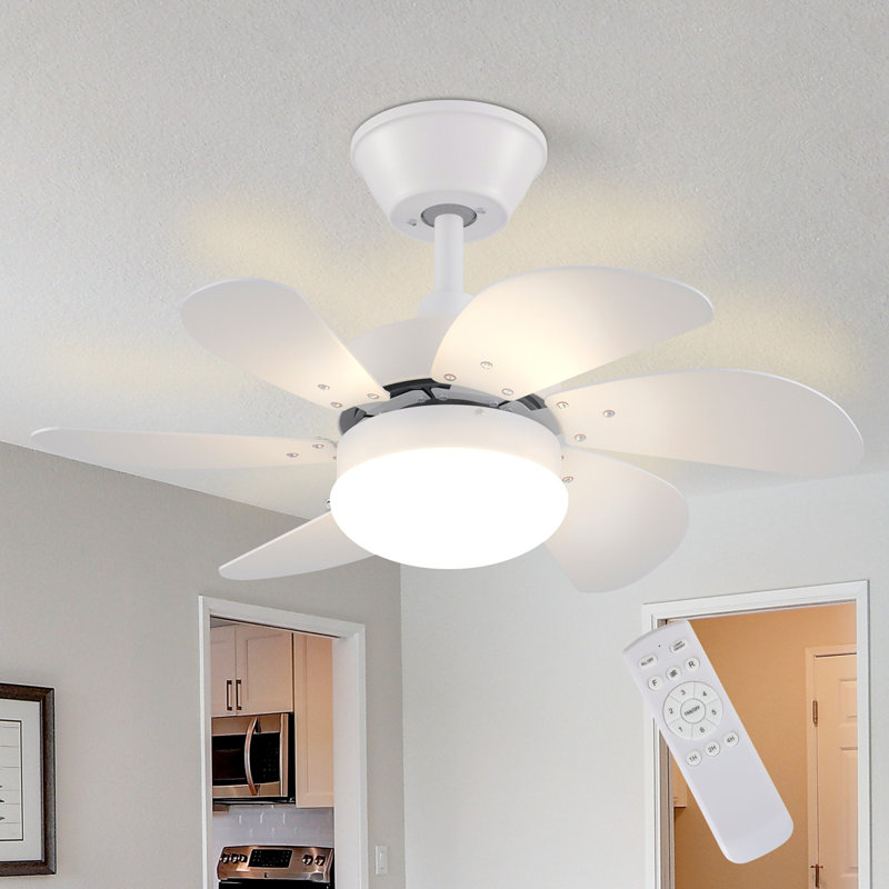 Alisha-Ann 75cm Ceiling Fan with Light Kit, White