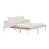 Coussin beige / structure blanche est en rupture de stock