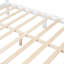 Structure de lit grand format en bois de style rétro, avec support de lattes fiable, plateforme de style blanc et fabrication