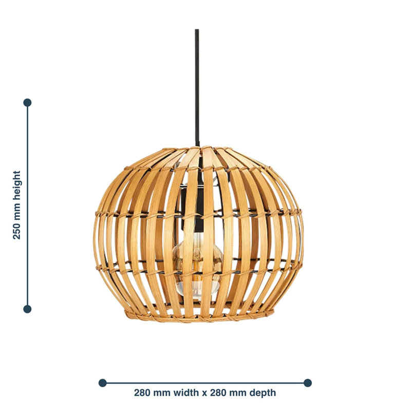 Alekos 1 - Light Bamboo Single Pendant