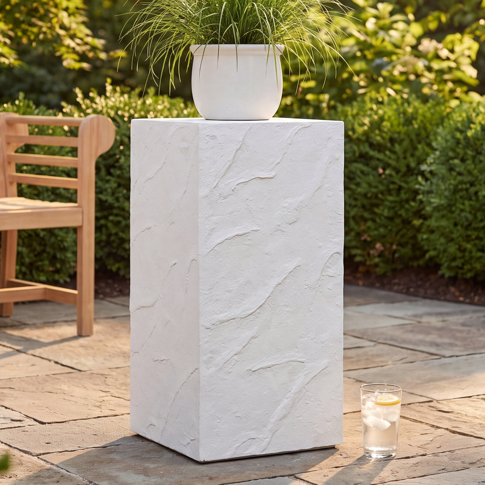 Nalia Pedestal, 30.25" H x 14" W x 14" D