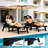Adjustable HIPS Waterproof Pool Lounge Chair Wheels Lounge Chaise Set Outdoor Swimming Reclining Outdoor Chaise Lounge With Cup Holder Set Of Two-2078325063