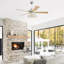 Zeiger 52'' Double-Sided 5-Blade Crystal Indoor Ceiling Fan with Remote Control and Light Kit Included-1026183733