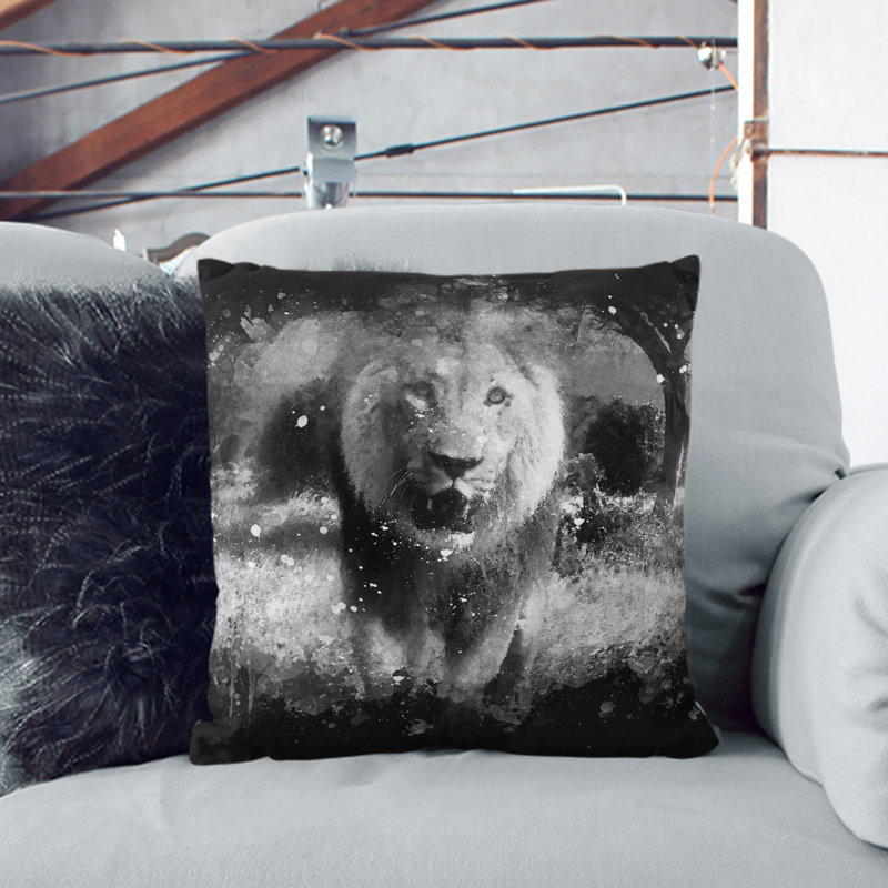 Square Cushion, 55cm H x 55cm W x 20cm D, White