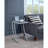 Draper Chrome rectangular glass-top sofa side table