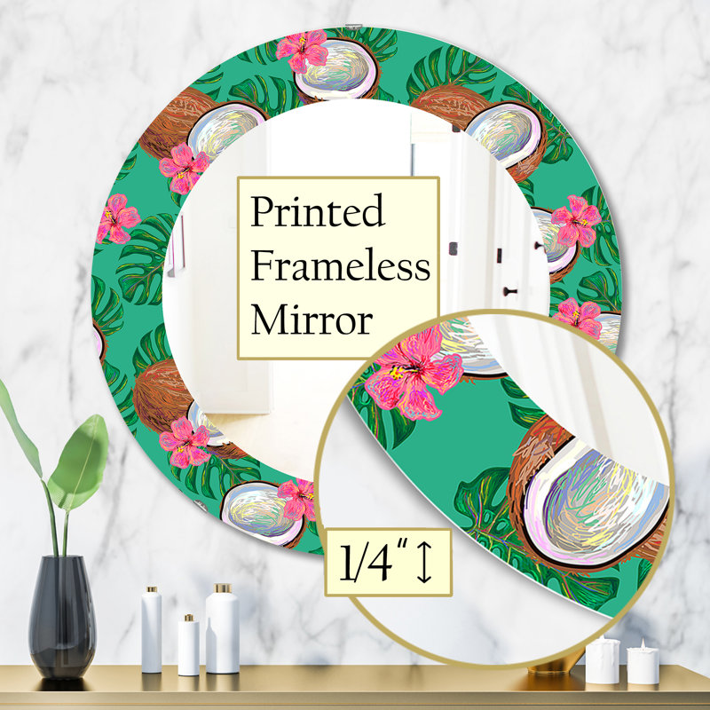 Miroir mural Tropical Mood Foliage 21, H 31,5 po x l po