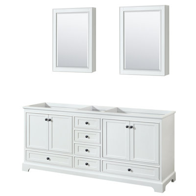 Base de salle de bain double 79 po uniquement meuble-lavabo Deborah