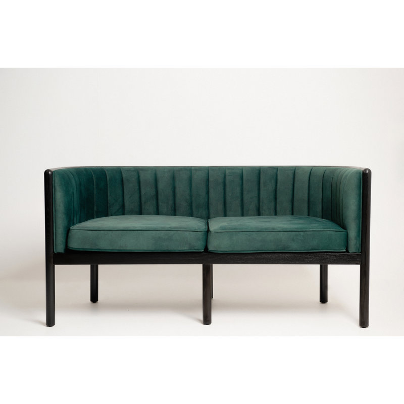 Alton Loveseat, Black, Emerald