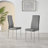 Edzard Chrome & White High Gloss Dining Table Set with 4 Luxury Faux Leather Dining Chairs-536074788