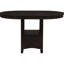 Table de salle à manger à hauteur de comptoir avec table ronde extensible, siège en bois, sièges noirs, rangement fermé à piédestal pour Decor Wood 5, rallonge de table de 18 po, tabourets à dossier et ouvert