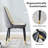 Modern Glass Dining Table with 6 Luxurious Faux Leather Dining Chairs-495590217