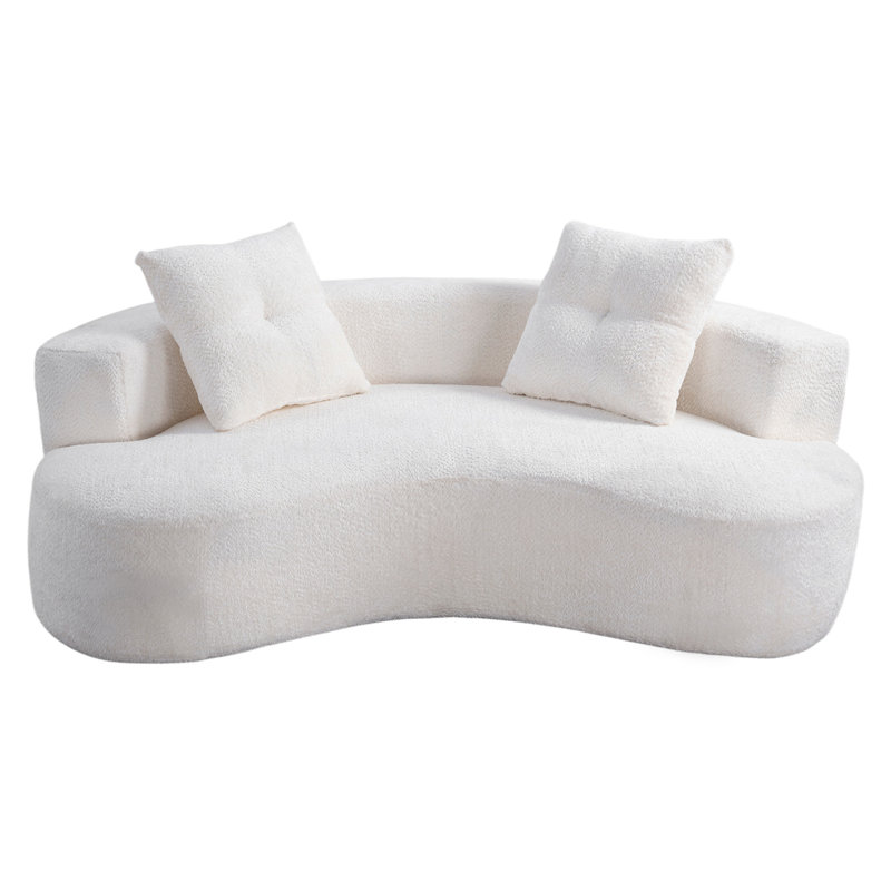 Canapé 79,5 "3 places pour le salon, Blanc, crème