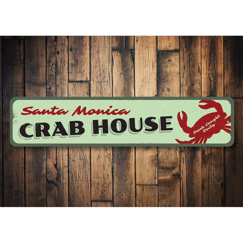 Plaque en aluminium Fresh Crab, H 4 po x l 18 po x P 0,04 po