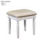 Ensemble de meuble-lavabo 1 pièce blanc avec tabouret et 3 tiroirs de rangement avec miroir-573363706