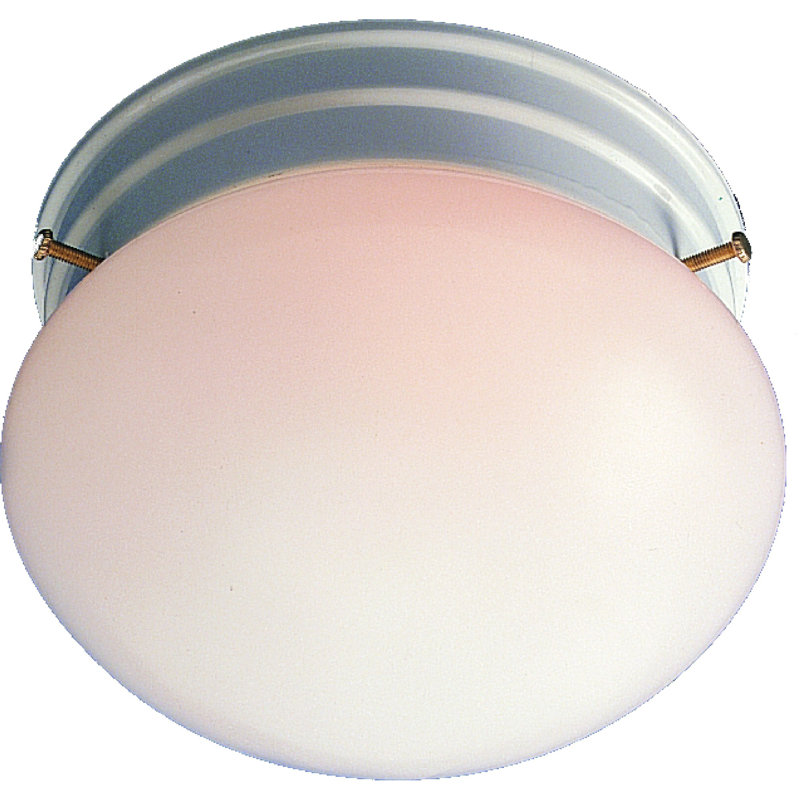 Plafonnier encastré blanc 2 lumières l 9 po avec verre blanc, Blanc