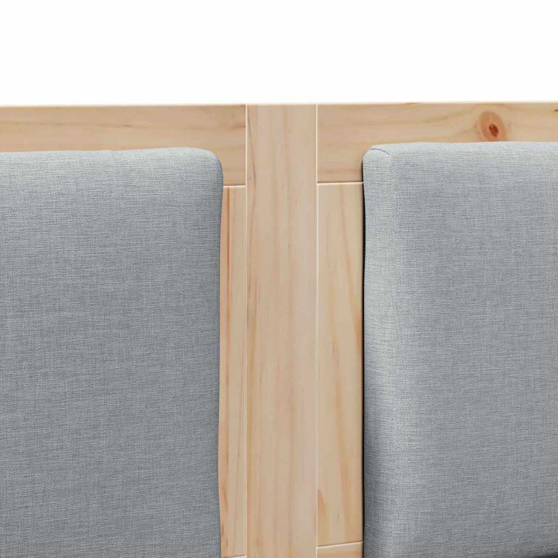 Solid Wood Headboard, Brown, Queen, Grey