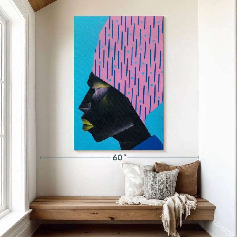 Leisha Pink Turban, 51" H x 34" W