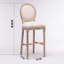Ensemble de 2 tabourets en bois French Country avec sièges rembourrés, éponge à haute résilience et dossier ergonomique