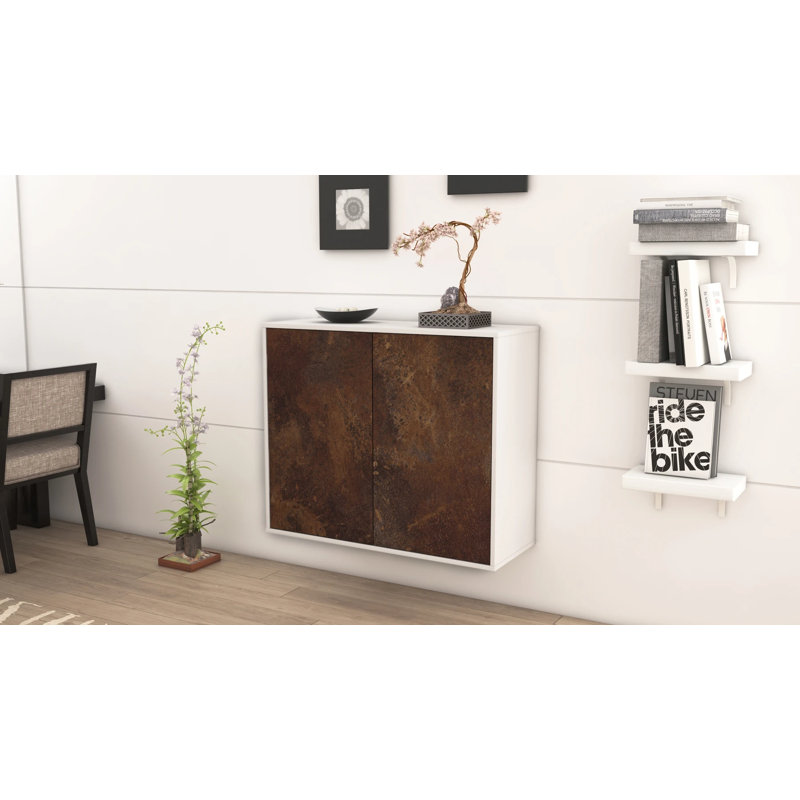 Chuck 92cm Sideboard, White/Rust